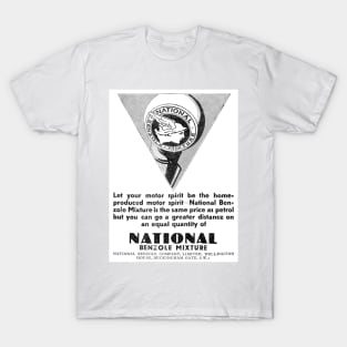 National Benzole Mixture - Motor Spirit - 1931 Vintage Advert T-Shirt